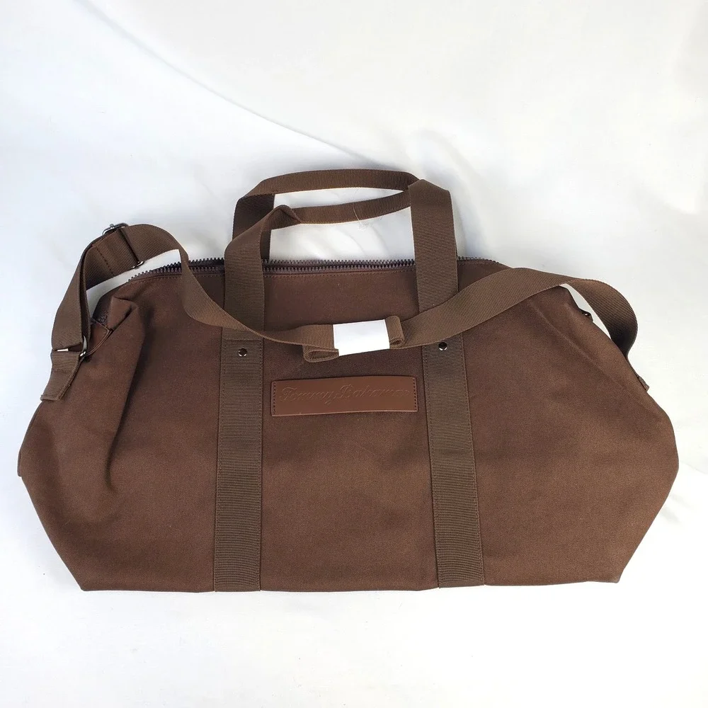 Tommy Bahama Brown Canvas Weekender Duffle Bag Mens Travel NWOT